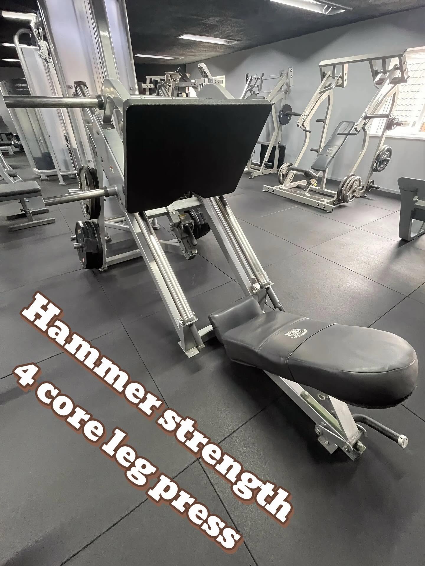 Hammer Strength four-core plate-loaded leg press at Bodyworks Gym Featherstone