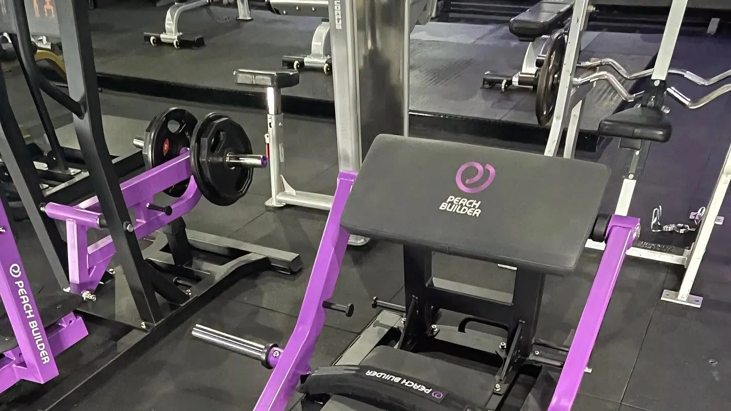The glute training area at Bodyworks Gym Featherstone, with Peach Builder machines