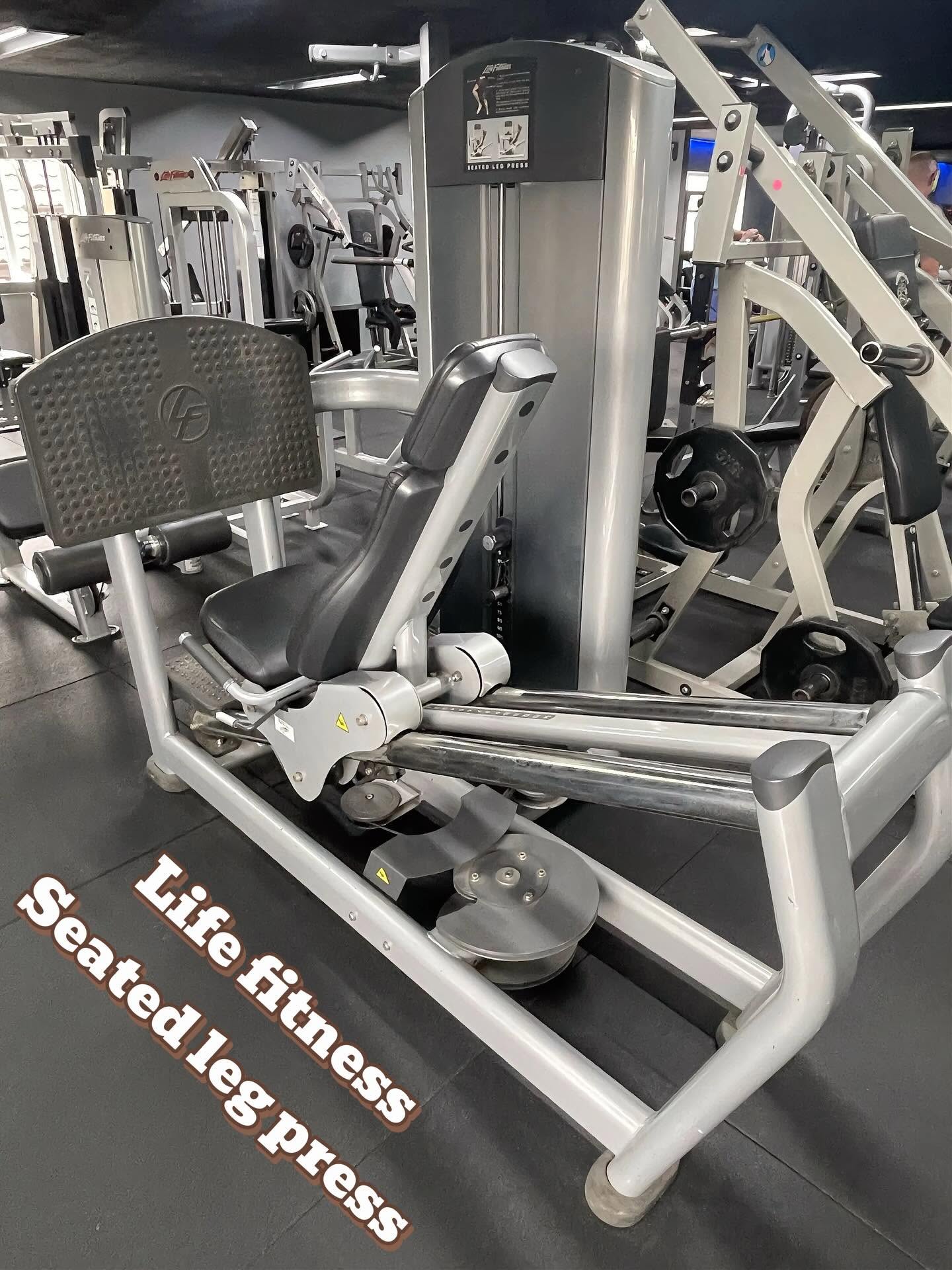 Life Fitness seated leg press machine at Bodyworks Gym Featherstone